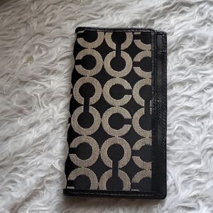 Coach Vintage Logo check book /wallet *rare Y2k